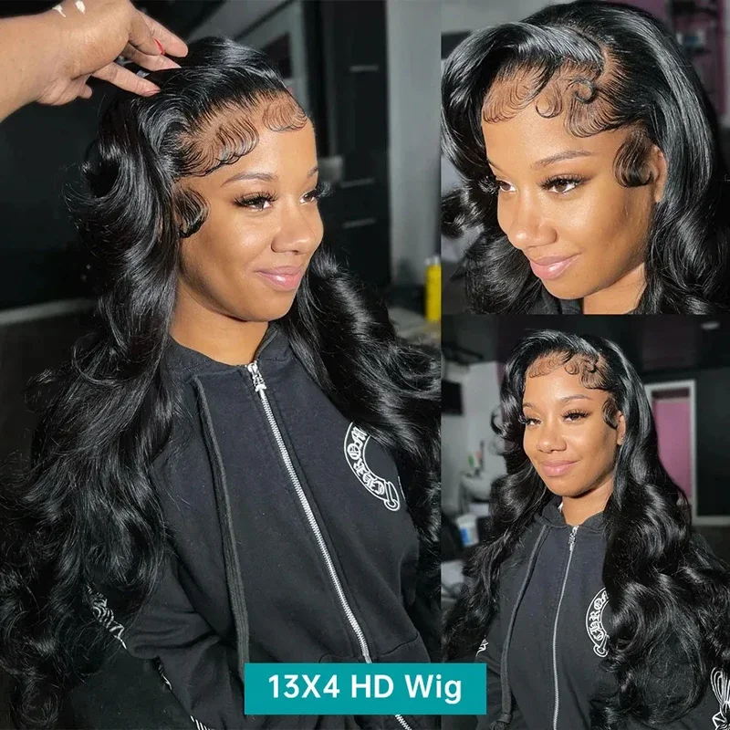 40 Inch Body Wave Hd Lace Front Human Hair Pruik 13X6 Menselijk Haar Lace Frontale Pruik Voor Vrouwen Zwarte Pruiken Menselijk Haar Klaar Om Te Dragen