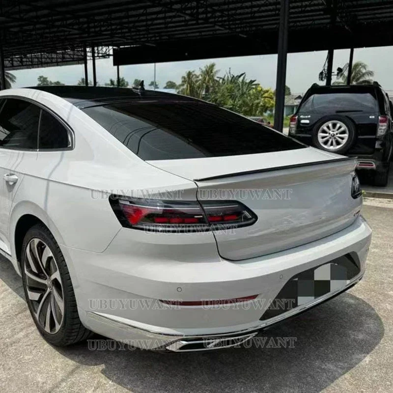 For 2019 2020 New Volkswagen ARTEON CC Trunk Spoiler Roof Lip Kit Car Rear Spoiler Wing Exterior Kit (Glossy Black)