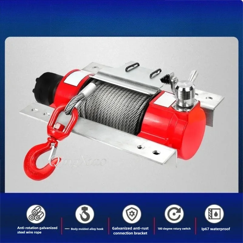 4 Ton Hydraulic Winch for Tow Truck Wrecker Trailer Heavy Duty Horizontal Pulling Winch 10,000 Pounds Hydraulic Cable Winch