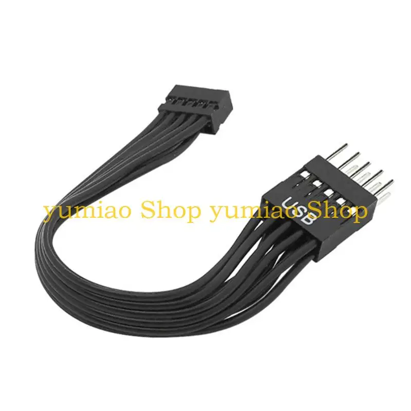 587B 12cm Length USB Extension Cable 9Pin Male to 10Pin Female for Tight Space