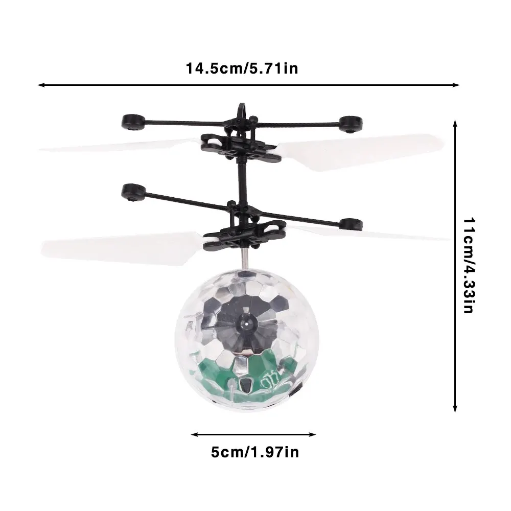 1Pc Kolorowy Mini Drone Lśniący LED Drone Latająca Kula Helikopter Światło Kryształowa Kula Indukcyjny Quadcopter Samolot Dzieci Zabawki