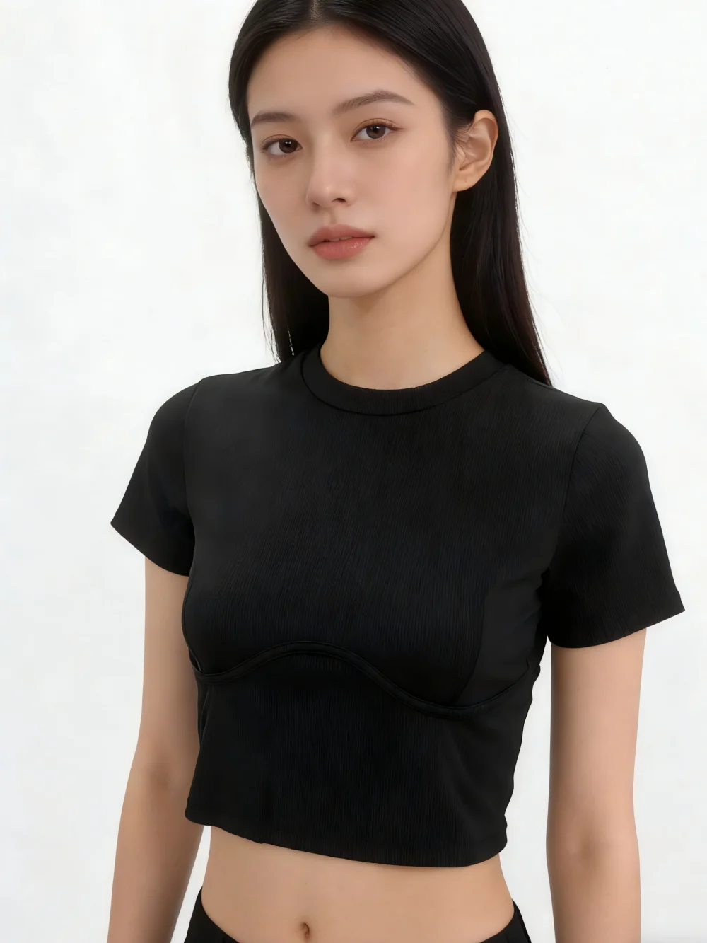 2026 Summer New Arrival Y2K Crop Top Women's Solid Color Slim Fitted Off-The-Shoulder Short Sleeve T-Shirt fashion trend