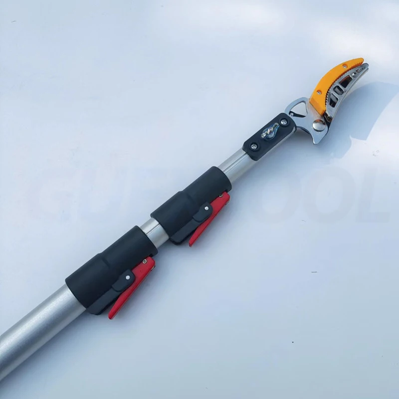 Shrinkable High-altitude Shear With Aluminum Alloy Handle High Branch Fruit Picking Shear Retractable High-altitude Saw