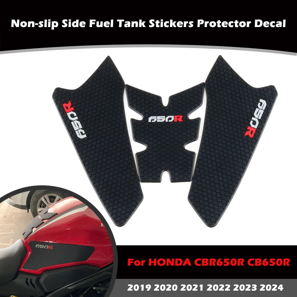 

Наклейки-протекторы на боковые части топливного бака мотоцикла, противоскользящие, для HONDA CBR650R CB650R 2019 2020 2021 2022 2023 2024