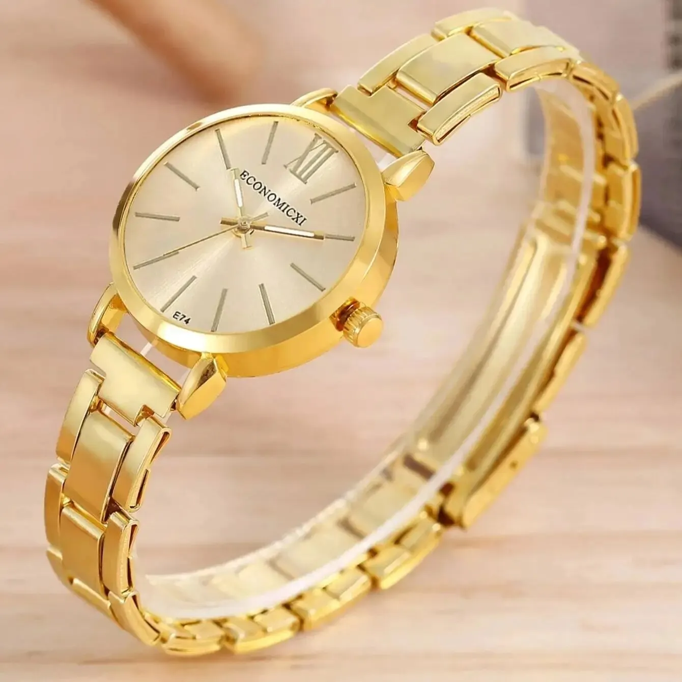 Roman Scale Girls' Steel Band Children's Student Watch Bracelet