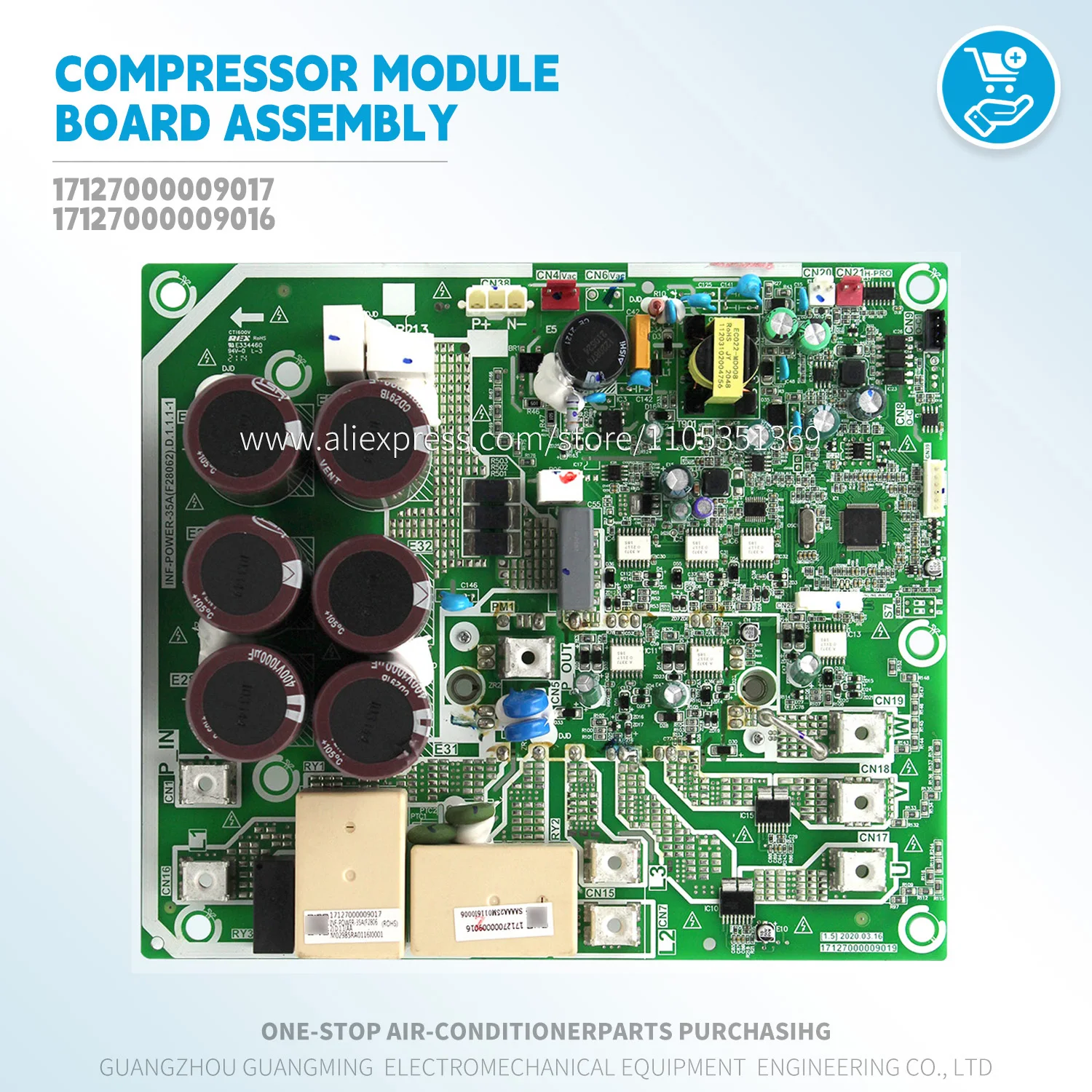 Módulo de Placa de Compresor 17127000009016 para Unidad Exterior Midea VRF MDV INF-POWER-35A(F28062).D.1, Piezas de Aire Acondicionado
