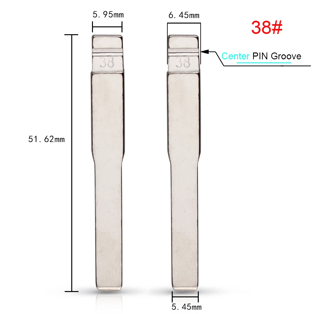 KEYYOU 10 PZ NUOVO Metallo Non Cut 38 #   HU101 Per Ford Focus Per KD Xhorse VVDI Telecomandi Universali No.38