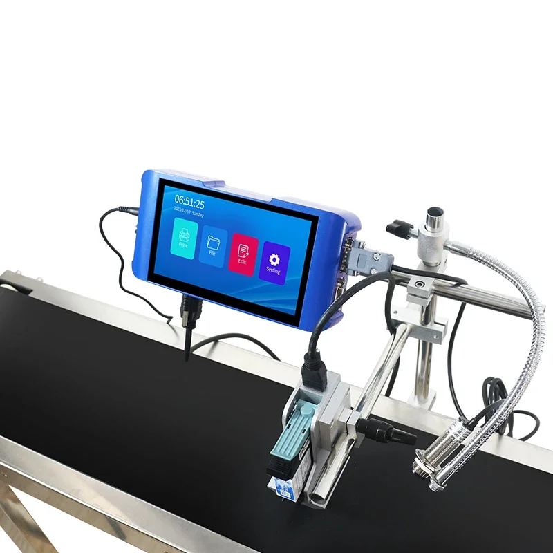 Customized Boot Page Expiry Date Batch Serial Lot Number Code Printing Machine Tij Online Thermal Inkjet Printer