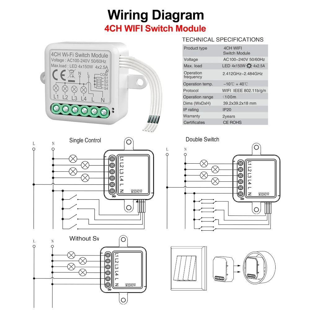 ذكي على الخروج واي فاي توقيت التبديل التحكم عن بعد صفر النار اللاسلكية التحكم المزدوج الأمن وحدة التحكم في الأجهزة المنزلية