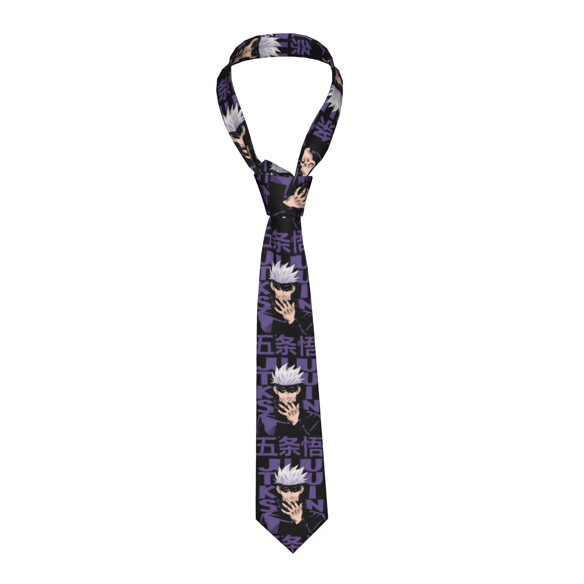 

Custom J-Jujutsus K-Kaisens Tie Mens Formal Silk Cool Cartoon Manga Necktie for Business
