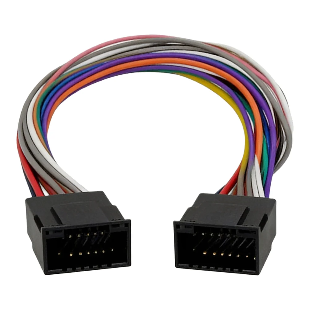 Newest Sale 16Pin Car Stereo Radio ISO Wire Harness Extension 40cm Cable For Android Player Replacement Car Accessories