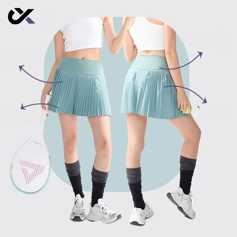 

Quick Women Drying Yoga Sports High Waist Pleated Skirt Tennis SkirtFitness Running Gym Breathable Golf Skirt Fashion Sport Set