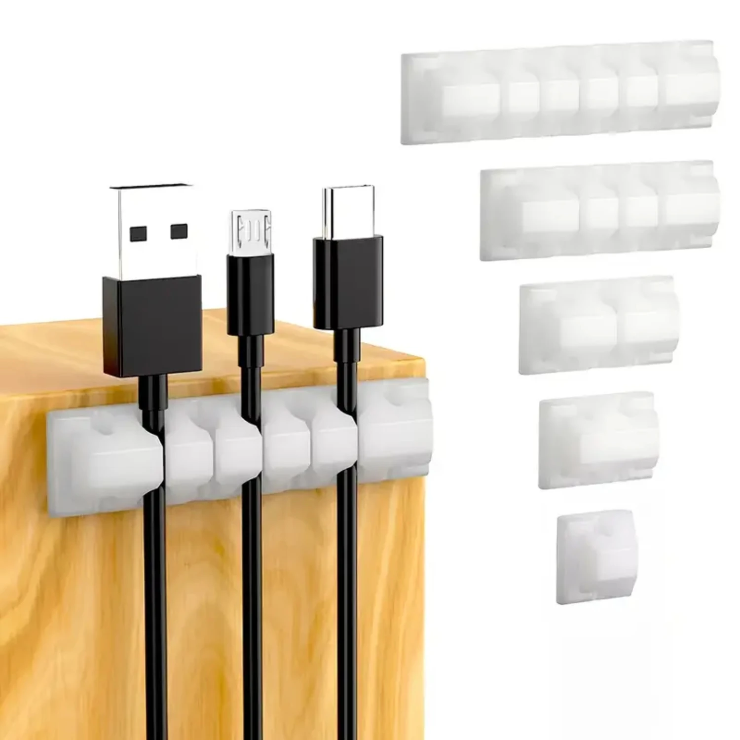 

Эргономичный и универсальный силиконовый набор органайзеров для прокладки кабелей — решение для хранения без спутывания с 5 самоклеящимися зажимами для телевизора, C