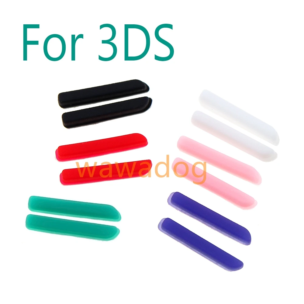 Nintendo 3DS Console Rubber Feet Cover, caixa baixa, Silicone Pad Substituição, 2 Par
