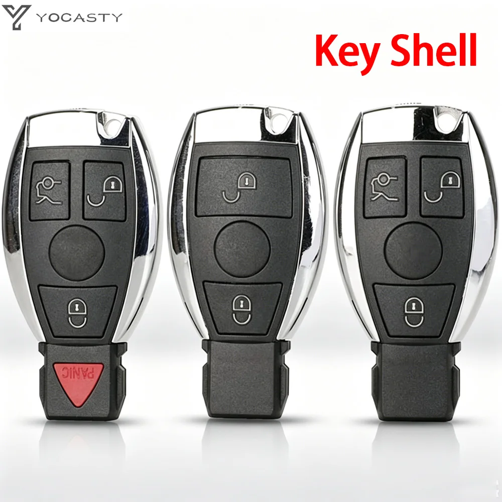 YOCASTY carcasa de llave a distancia de coche para Mercedes Benz A C E S clase Sprinter Viano Vito 2000 - 2010 2000 + funda de repuesto Benz