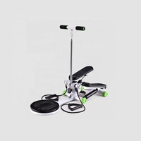 Silent Hydraulic Mini Stepper with Tension Handrail Home Couple Indoor Sports Fitness Gear