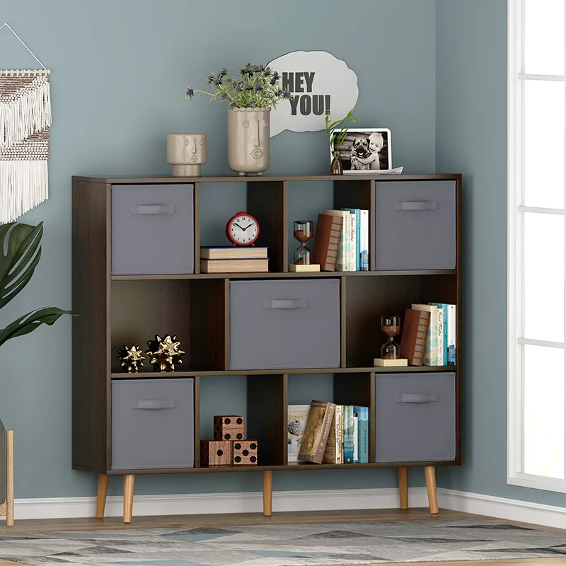 Bookshelf, Brown with elevated legs Modern and exquisite style appearance