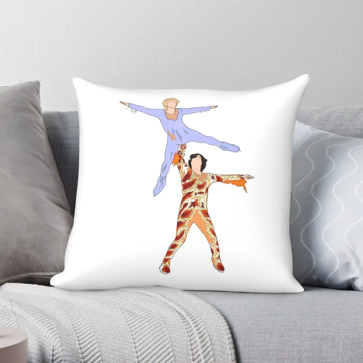Blades Of Glory Sport Comedy Square Pillowcase Polyester Linen Velvet Creative Zip Decor Pillow Case Room Cushion Cover