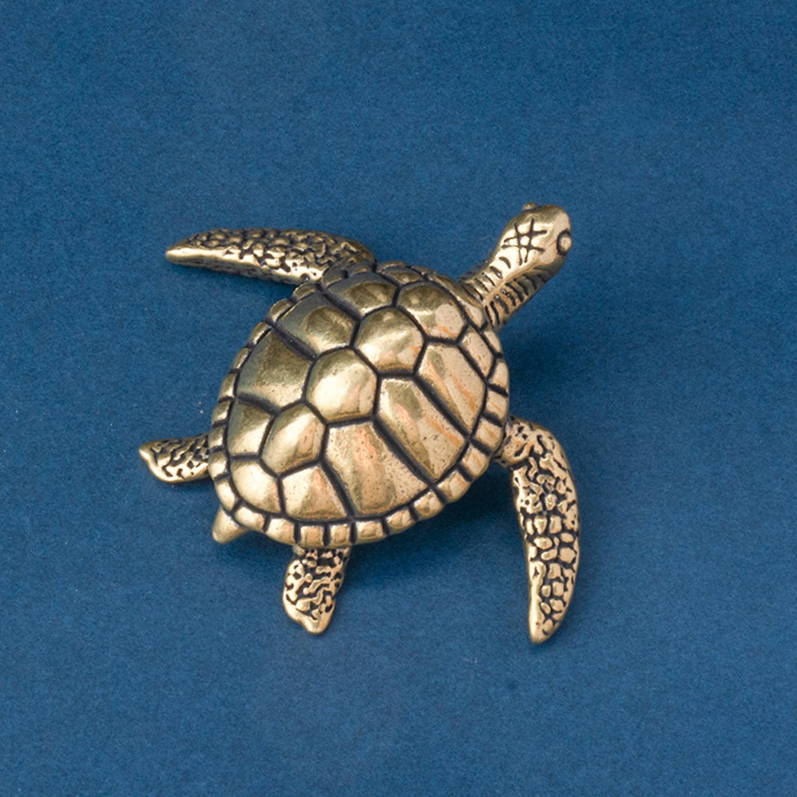 Brass Sea Turtle Figurine Statue Desktop Ornament Home Decoration Animal Figurines Toys Terrarium Crafts Souvenir