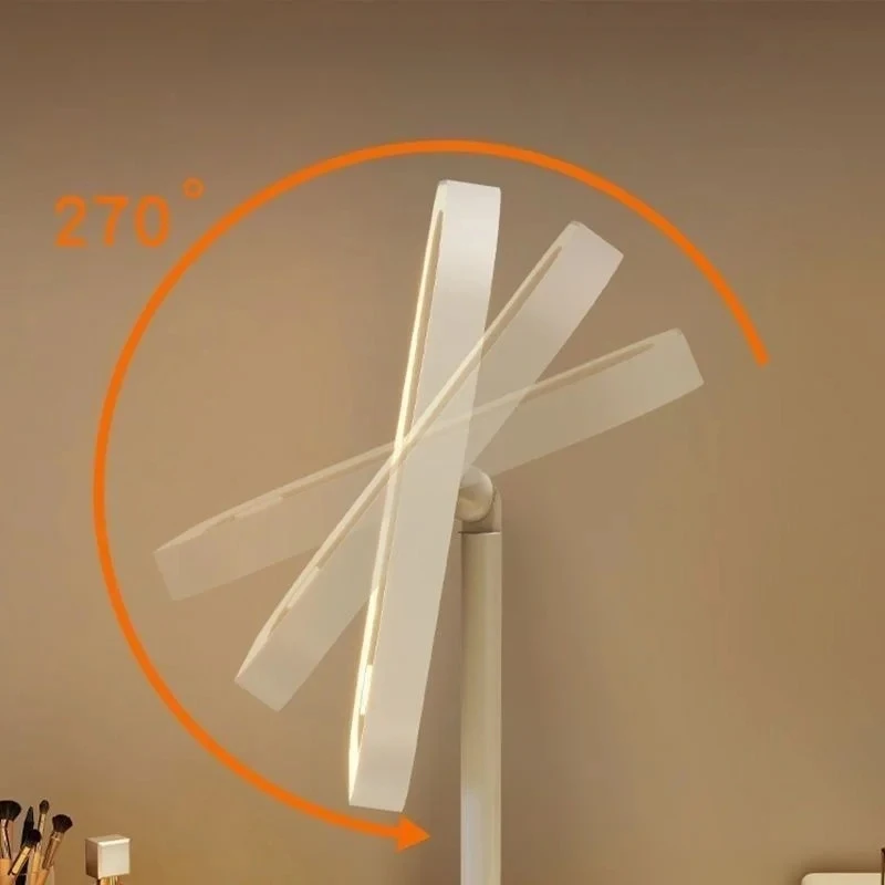 مرآة الغرور LED القابلة لإعادة الشحن 3 ألوان أضواء عكس الضوء التحكم باللمس مرآة ماكياج المنزل المحمولة مرآة ماكياج التجميل