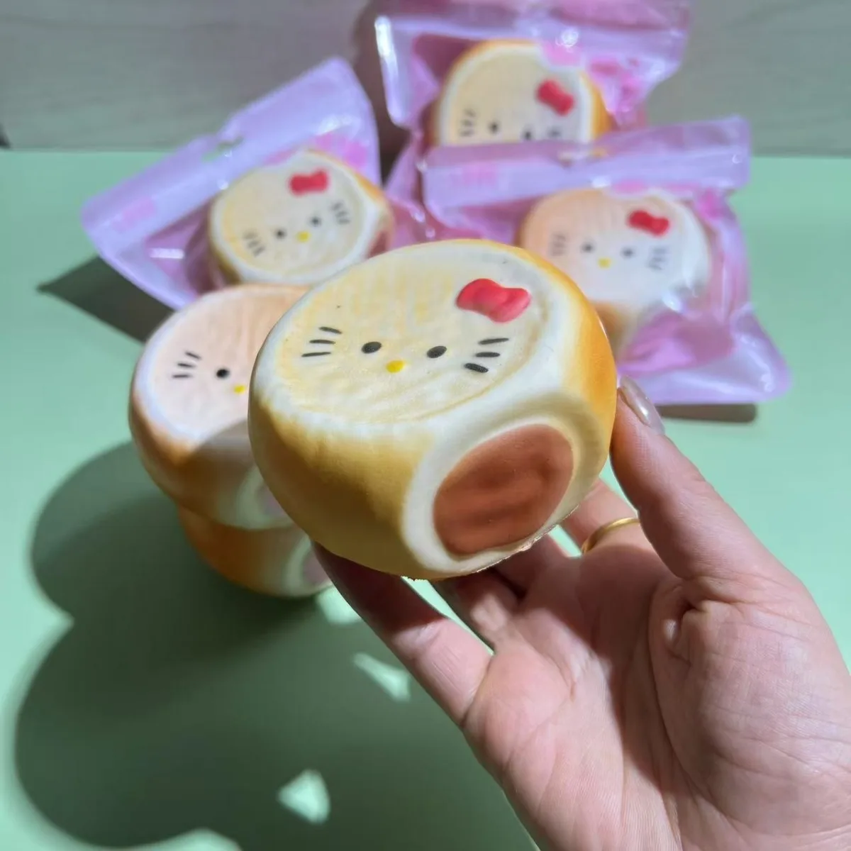 مرحبا كيتي أنيمي الكرتون لينة تدفق بطيئة القلب نفخة لعبة ساندويتش الإجهاد الإغاثة ضغط اللعب هدية لصبي فتاة الأطفال #5