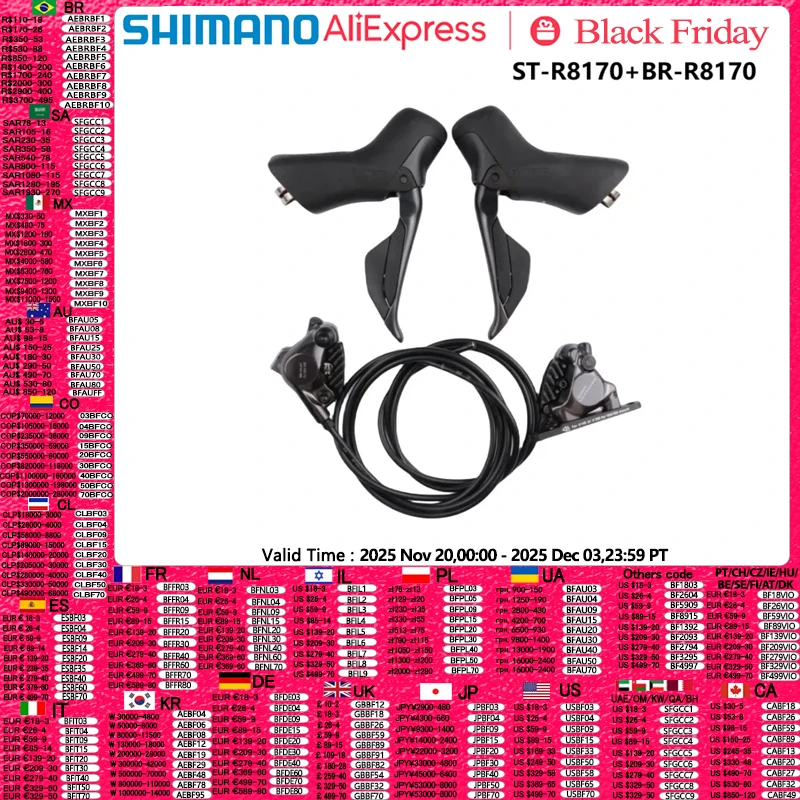 

Shimano ULTEGRA R8170 2x12speed Di2 R8170 Shifter Hydraulic Disc Brake Flat Mount R8170 Brake For Electronic Shifetr Disc Brake