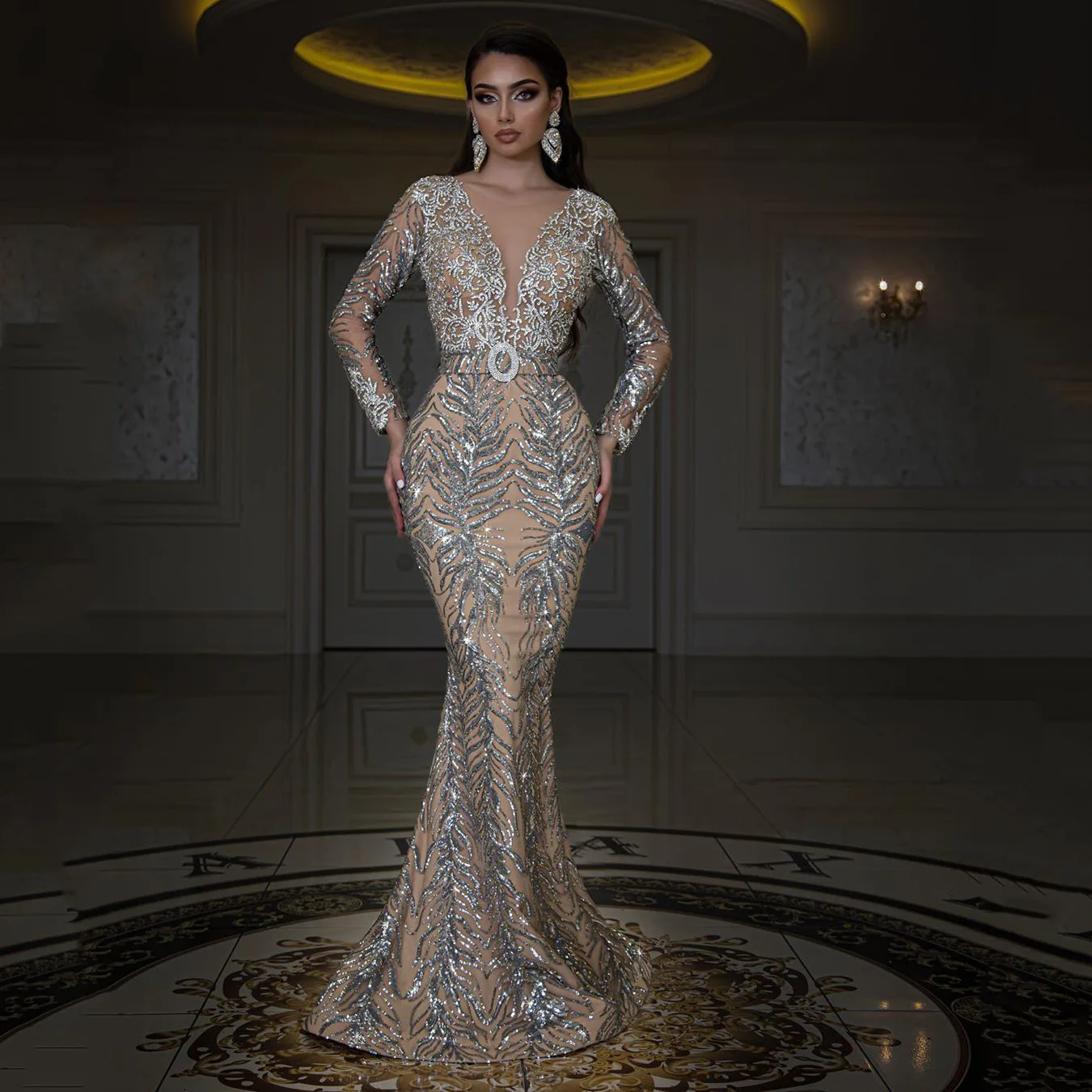 Women Dresses 2026 new gold foil long-sleeved slim sexy fishtail floor-length evening long dress women's clothing vestidoes - AliExpress 200000345 Women Dresses 2026 new gold foil long-sleeved slim sexy fishtail floor-length evening long dress women's clothing vestidoes - AliExpress 200000345