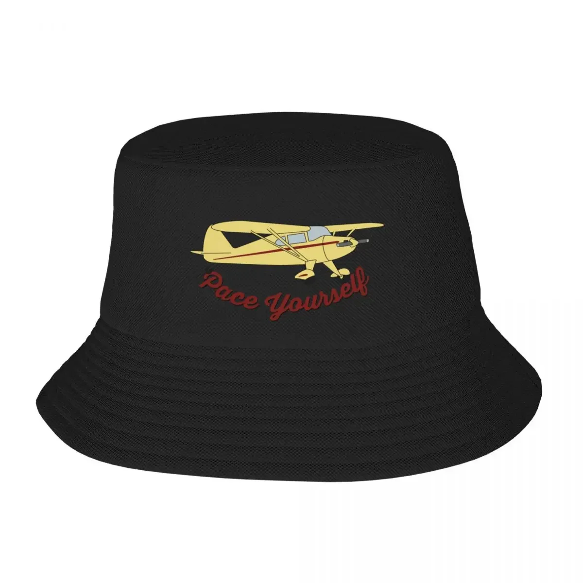 New Pacer Airplane Illustration Bucket Hat Beach Sunscreen Girl'S Hats Men's