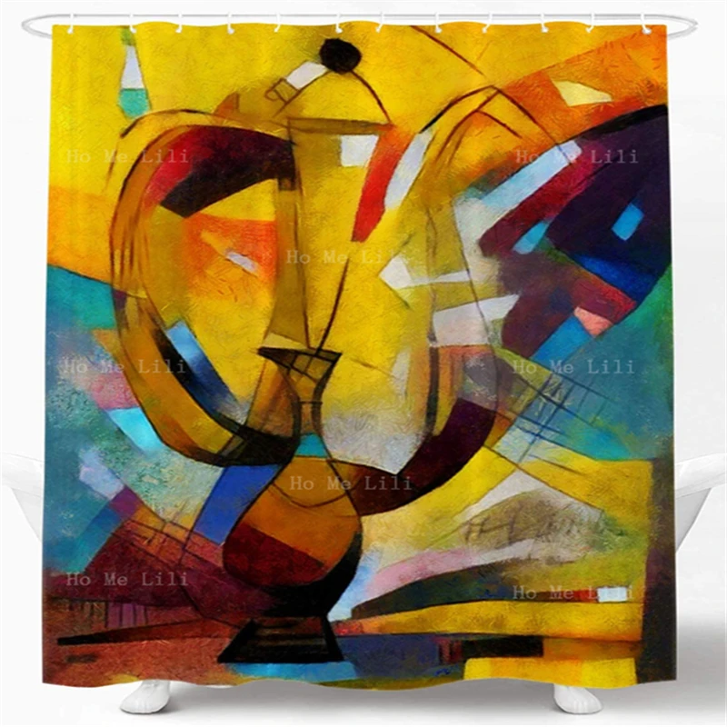 Abstract Modern Art The Maiden Of Avignon Pastel Decorative Famous Paintings Picasso Shower Curtain For Bathroom Decor