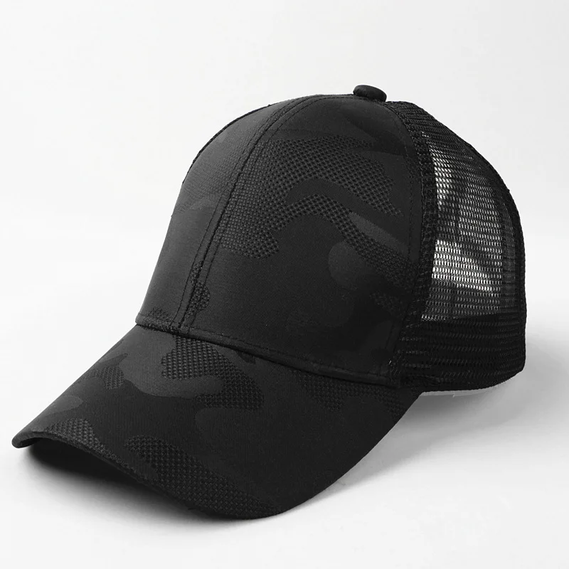 Berretti da baseball per cappelli da sole mimetici in rete traspirante estiva con logo stampato personalizzato per uomo donna berretto sportivo con cappello snapback regolabile