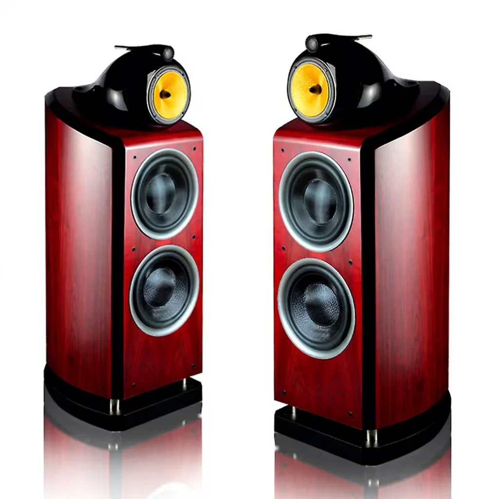 600W Doppel 10-Zoll HiFi Heimkino-Standlautsprecher Holz-Audioanlage mit Hochwertiger Klangqualität/Verstärker/Lautsprecher