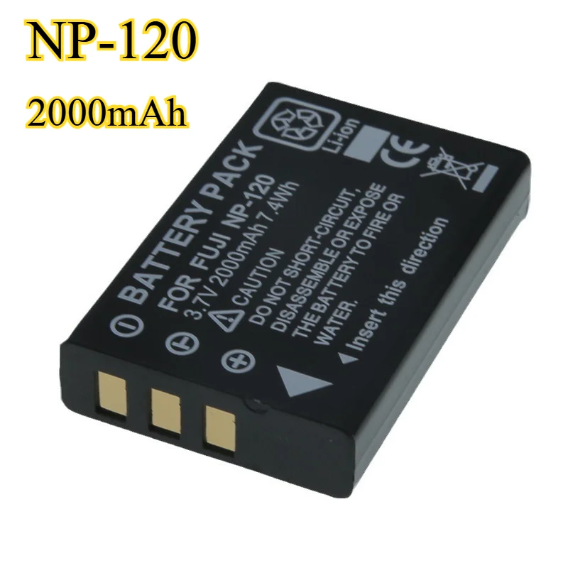 

Сменный аккумулятор NP-120 емкостью 2000 мАч для Fujifilm F10/F11Cameras, совместимый с M603ZS10/D-LI7L17/GX8DB43, литий-ионный аккумулятор большой емкости
