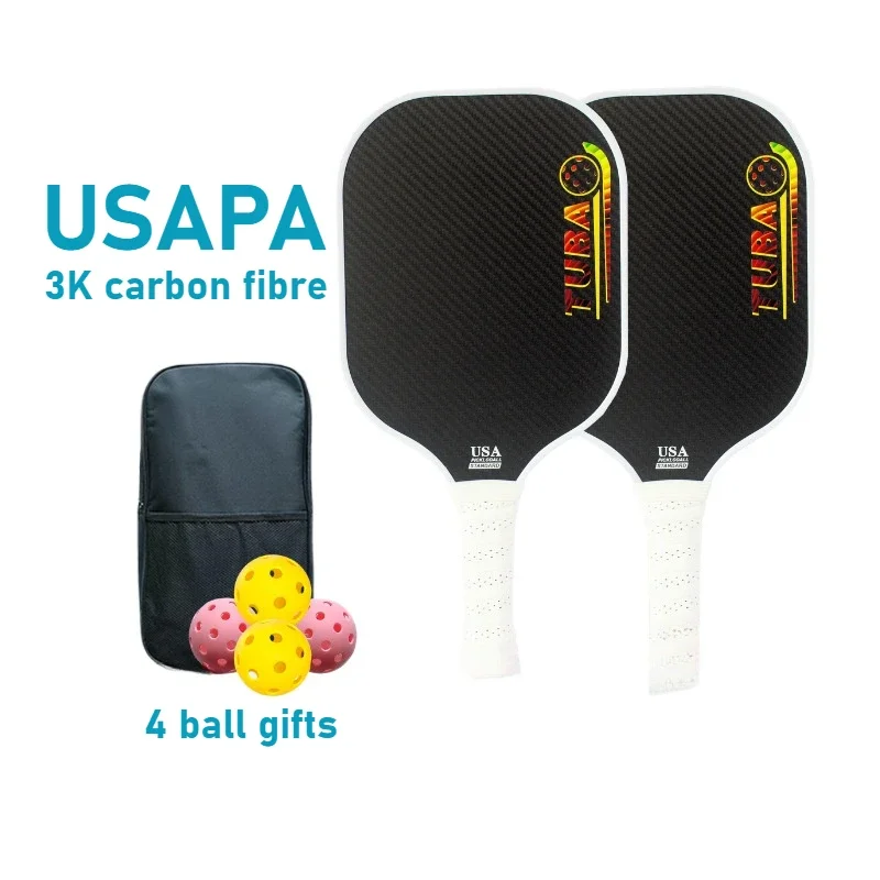 USAPA Pick Paddle Carbon Fiber 3K Diagonal Matte Professional Pickleball Carbon Set Pretend