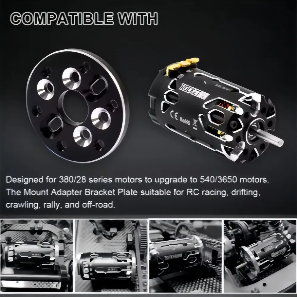 Adaptateur de moteur en métal 380/28 à 540/3650, support de montage de moteur noir et bleu pour Serpent Xray Xpress Ptg Lracing 3racing Sakura
