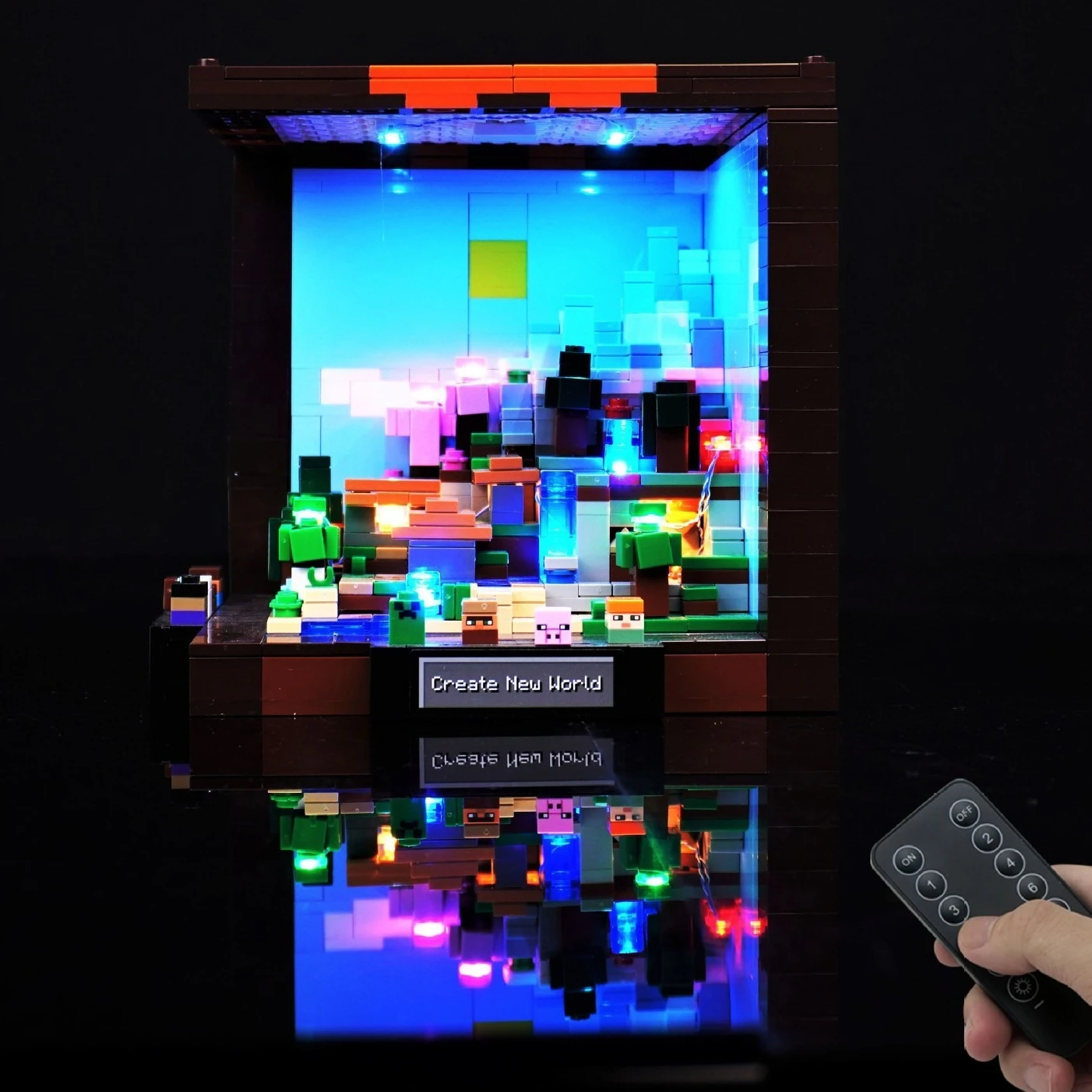 مجموعة إضاءة LED مناسبة لطاولة الصياغة LEGO Minecraft 21265 لا تشمل كتلة البناء