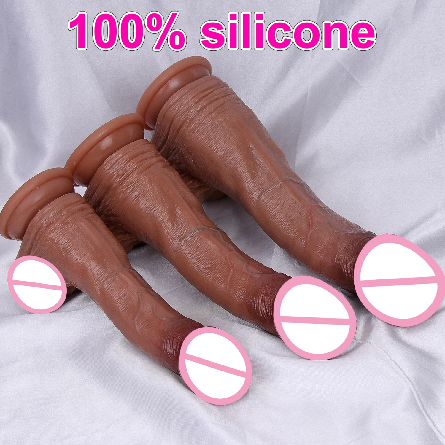 Realistic Soft Big Glans Suction Cup Dildo Double Silicone Dick Gay Vaginal Masturbators Flesh Penis Anal Plug Sex Toy for Women