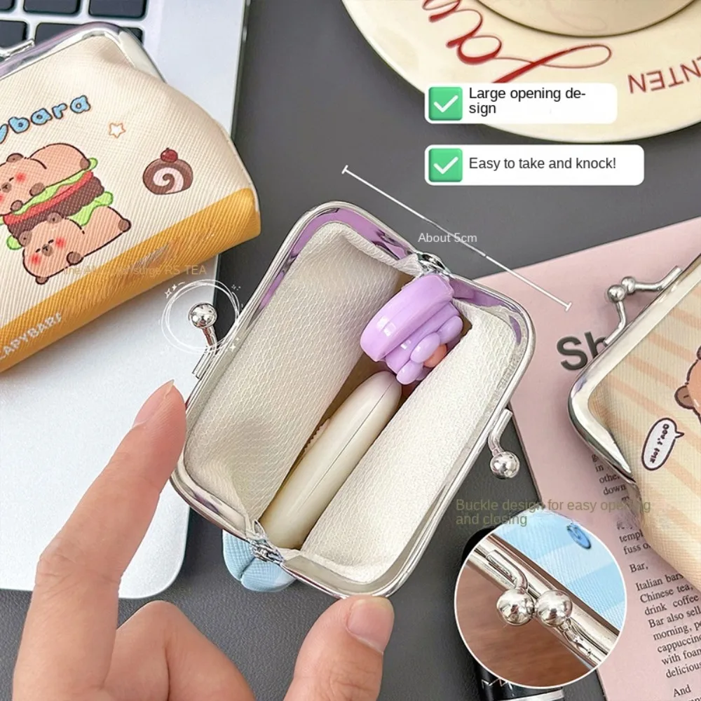 Neue PU Capybara Cartoon Geldbörsen Aufbewahrungstasche Mini Haspe Geldbörse Leichte Kinder Clutch Geld Taschen