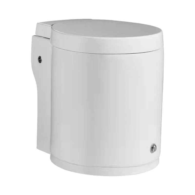 

RV Small Bathroom Designer Space Saving Small Size Round Shape Siphonic Electromagnetic Pulse Ceramic Toilet