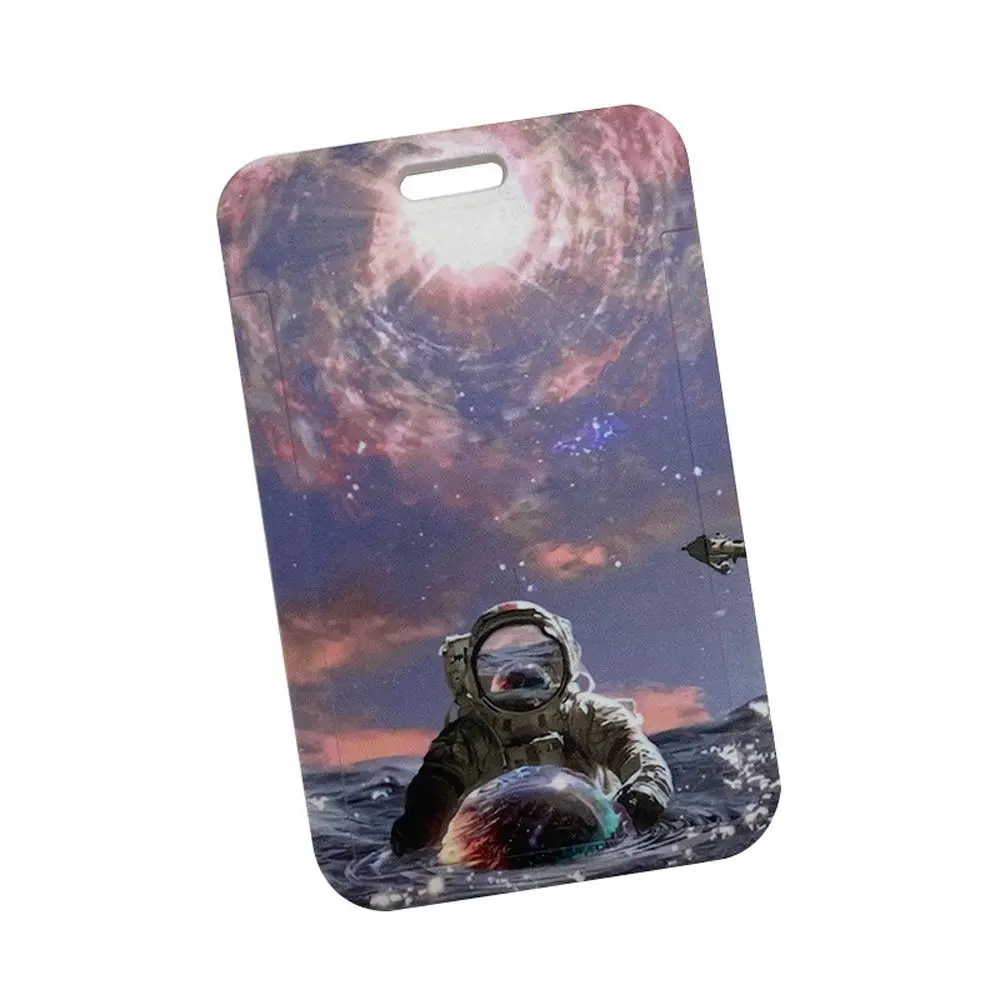 Portatarjetas de regalo, funda de tarjeta de autobús astronauta, tarjetero de identificación espaciador, estuche de tarjeta de arroz para estudiantes, llavero Taikonaut