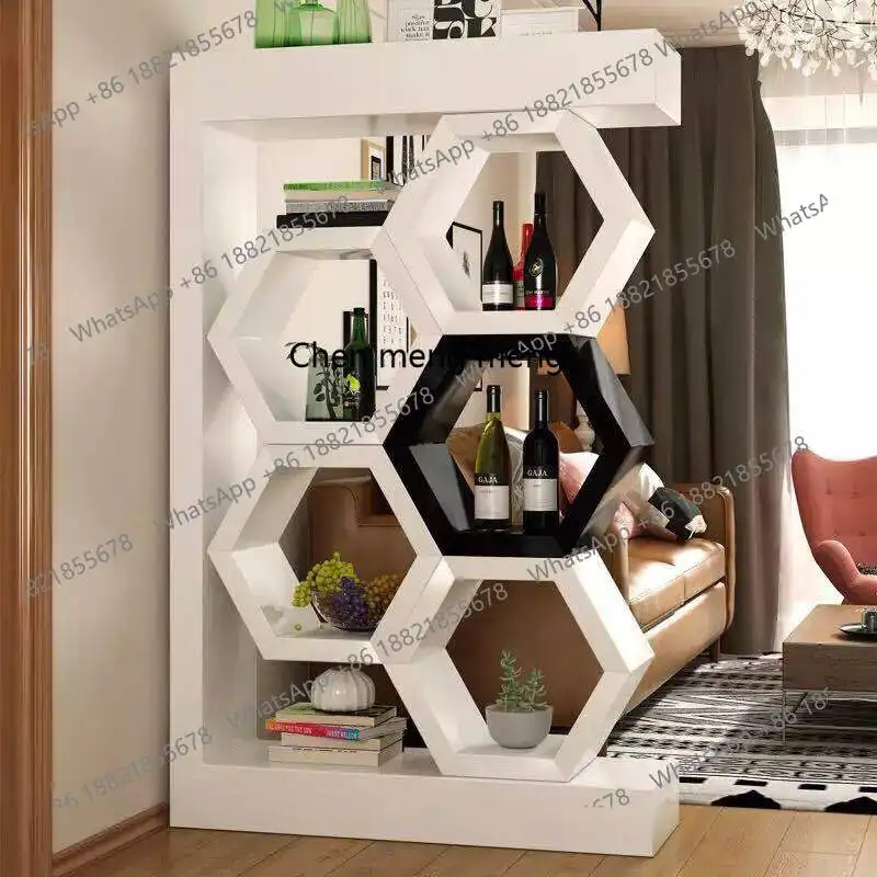 

Living room entrance storage cabinet locker household screen partition cabinet double-sided paint simple