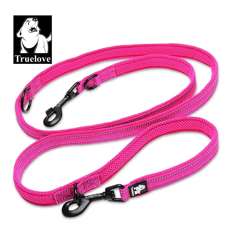 Truelove Adjustable Reflective Dog Lead 7 In 1 Multi-function Leash_voghion.com