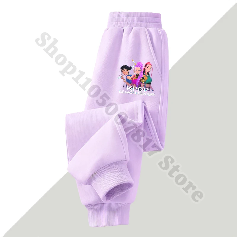KPop شيطان الصيادين الاطفال الكرتون لطيف السراويل الأطفال أنيمي بناطيل كاجوال فتاة ملابس عصرية بنطلون عيد الميلاد هدايا عيد الميلاد 2026 #5