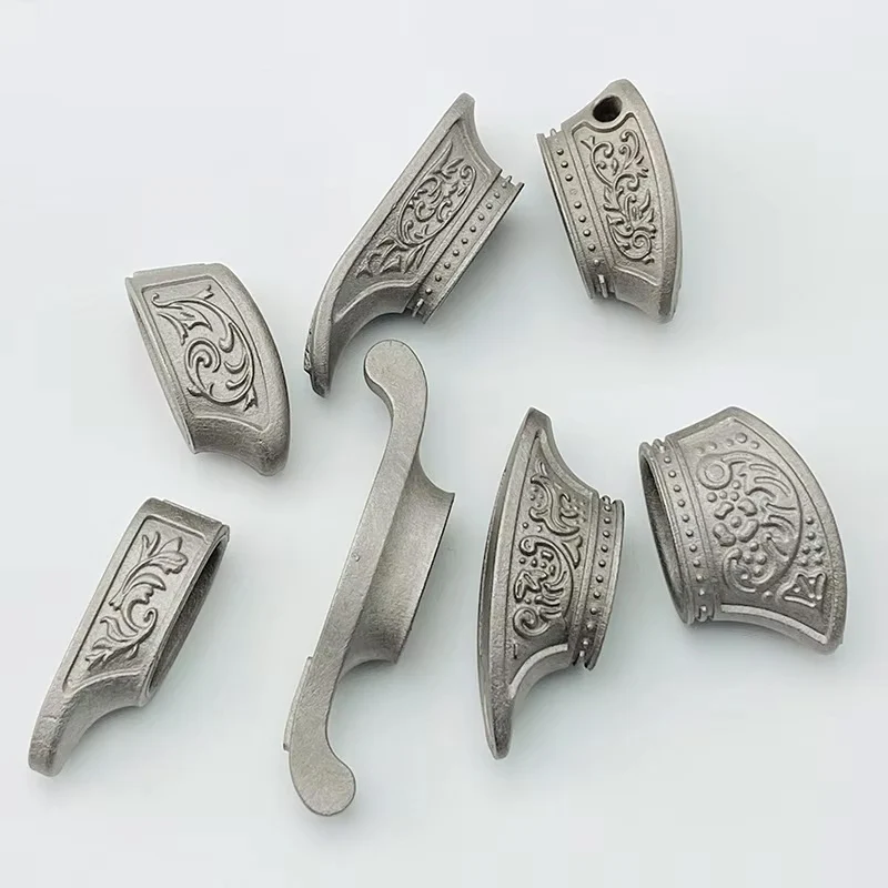 

Детали для изготовления ножей с 4 узорами, 430, наборы защитных ручек с помпоном из нержавеющей стали, аксессуары для ножей «сделай сам», защита рук, подставка для эмбриона