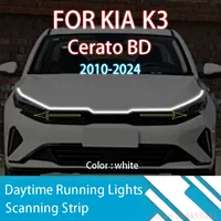 59 Inch Start Scanning LED Strips DRL For Kia K3 Cerato 2010-2024\tDaytime Running Light Car Hood Decorative Lamp 12V