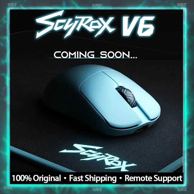 

SCYROX V6 Gaming Mouse Specially Tuned Stable Lightweight Mold For E-sports PAW3950 Nordic52840 Flagship Sensor with 8k Dongle