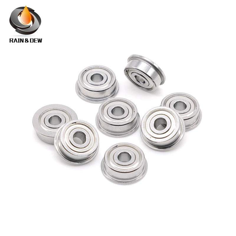 F624ZZ 4x13x5 mm Flange Ball Bearings ABEC-7 624 flange bearing 10pcs/lot