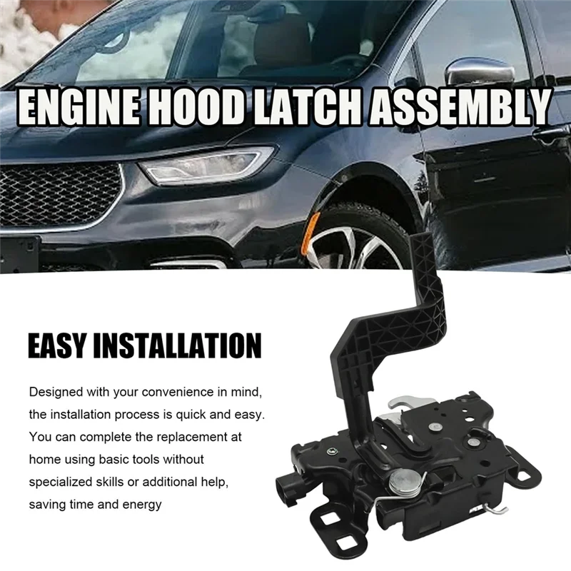 مجموعة قفل بمزلاج غطاء محرك السيارة لغطاء محرك كرايسلر باسيفيكا فوييجر - أرقام الجزء 68237953AD & 68237953AF #1