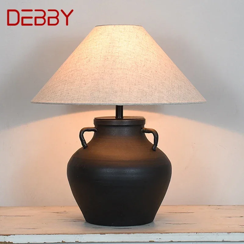 DEBBY-lámpara de mesa de cerámica contemporánea, luz creativa para sala de estar, dormitorio, estudio, Hotel, hogar, escritorio de ingeniería