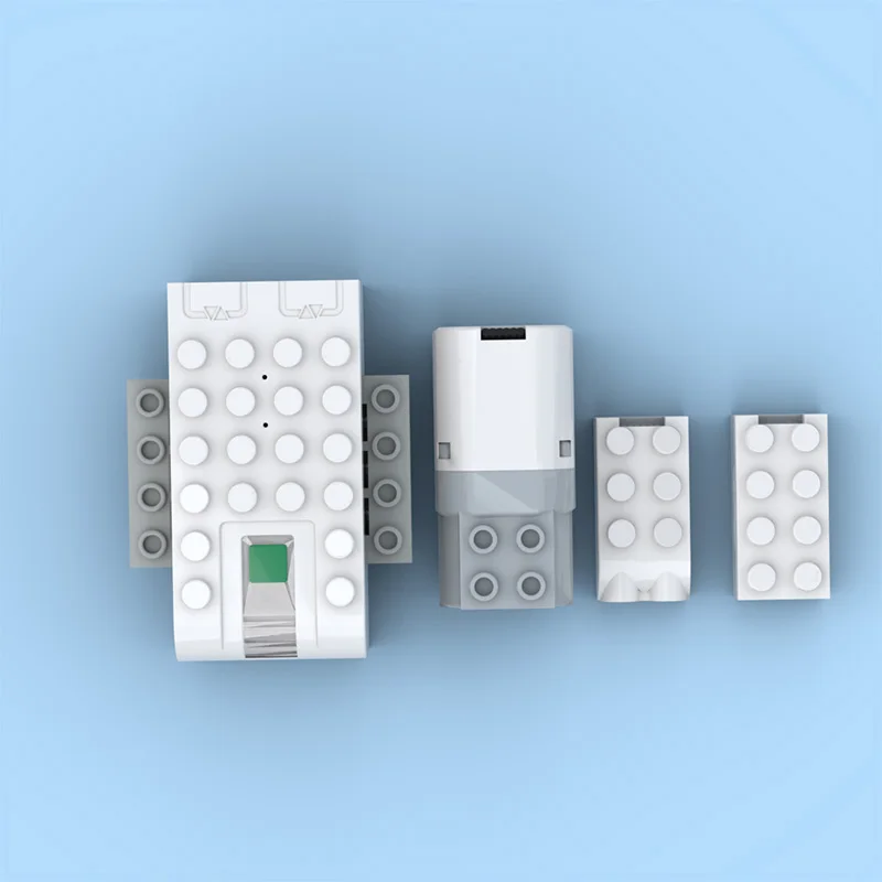 Sensores de movimiento de inclinación con función de potencia técnica, motores de concentrador inteligente principal, bloques de construcción educativos, piezas de ladrillos aptas para juguete WEDO 45300