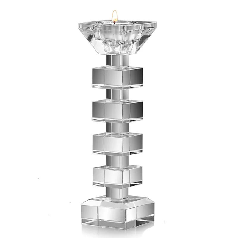 

Style Single Head Dual-purpose Crystal Candle Holder Modern Home Model Room Wedding Decoration